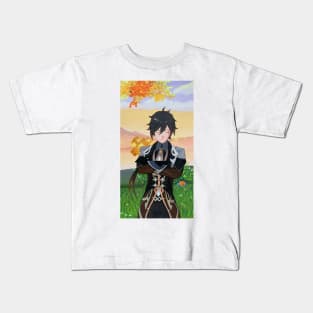 Zhongli Folded Arms Handpainted Kids T-Shirt